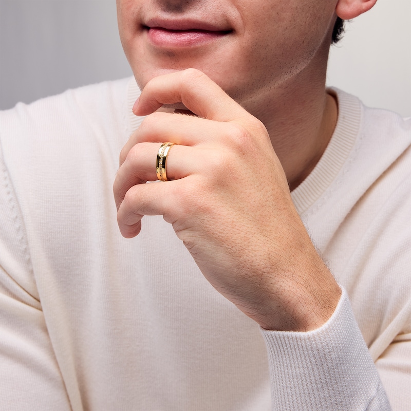 Main Image 2 of 14K Gold Plated CZ Single Row Eternity Ring