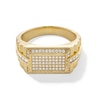 Thumbnail Image 1 of 14K Gold Plated CZ Baguette and Round Oblong Ring