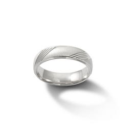 Sterling Silver Striped Satin Band