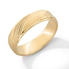 Thumbnail Image 2 of 14K Gold Plated Striped Satin Ring Band