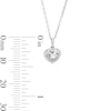 Thumbnail Image 3 of ​​​​​​​Sterling Silver CZ Heart Halo Studs and Pendant Set