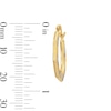 Thumbnail Image 2 of 10K Hollow Gold Two-Tone Hoops