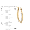 Thumbnail Image 3 of 10K Hollow Gold Two-Tone Hoops