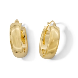 10K Hollow Gold Wide Hoops