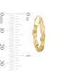 Thumbnail Image 2 of 10K Hollow Gold Twist Hoops