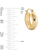 Thumbnail Image 3 of 10K Hollow Gold Thick Hoops