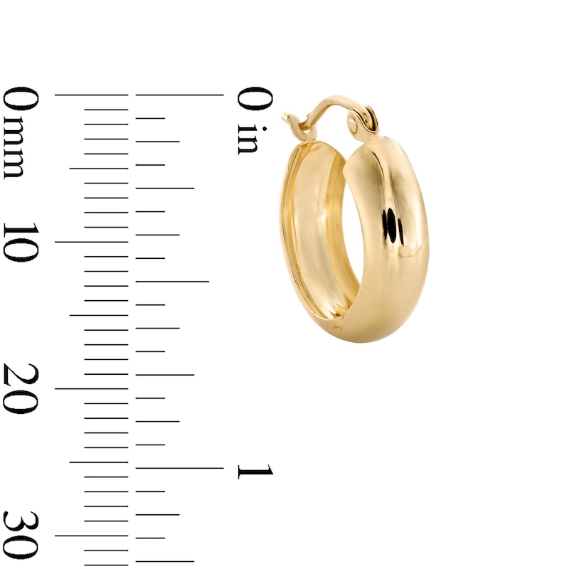 Main Image 3 of 10K Hollow Gold Thick Hoops