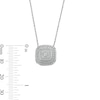 Thumbnail Image 4 of Sterling Silver 1/20 CT. T.W. Diamond Cushion Studs and Pendant Set