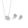 Thumbnail Image 1 of Sterling Silver 1/20 CT. T.W. Diamond Round Studs and Pendant Set