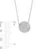 Thumbnail Image 4 of Sterling Silver 1/20 CT. T.W. Diamond Round Studs and Pendant Set