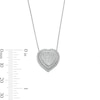 Thumbnail Image 4 of Sterling Silver 1/20 CT. T.W. Diamond Heart Studs and Pendant Set