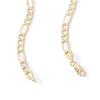 Thumbnail Image 2 of 10K Hollow Gold Beveled Figaro Chain - 24&quot;