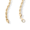 Thumbnail Image 2 of 10K Semi-Solid Gold Diamond-Cut Rope Chain - 22&quot;