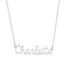 Thumbnail Image 1 of Sterling Silver Handwriting Name Rolo Necklace - 16&quot;