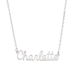 Sterling Silver Handwriting Name Rolo Necklace - 16&quot;