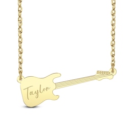 Guitar Script Name Pendant - 16&quot; + 2&quot;