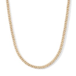 18K Gold Plated CZ Cuban Chain - 22&quot;