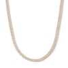 Thumbnail Image 1 of 18K Gold Plated CZ Cuban Chain - 20&quot;