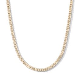 18K Gold Plated CZ Cuban Chain - 20&quot;