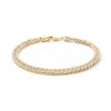 Thumbnail Image 1 of 18K Gold Plated CZ Cuban Chain Bracelet - 7.5&quot;