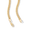 Thumbnail Image 3 of 10K Hollow Gold Flattened Tight Curb Chain Made in Italy - 20&quot;