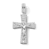 Thumbnail Image 1 of Sterling Silver CZ Crucifix Necklace Charm