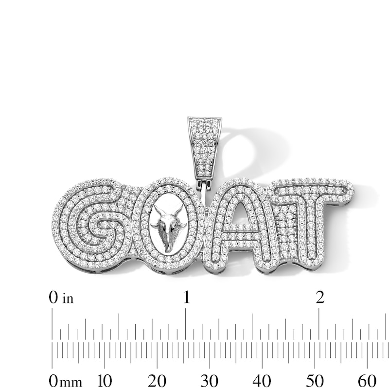 Main Image 3 of Sterling Silver CZ GOAT Necklace Charm