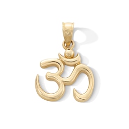 10K Gold Om Necklace Charm