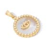 Thumbnail Image 2 of 10K Gold Mother-of-Pearl Evil Eye Medallion Necklace Charm