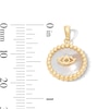 Thumbnail Image 3 of 10K Gold Mother-of-Pearl Evil Eye Medallion Necklace Charm