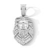 Thumbnail Image 1 of Sterling Silver CZ Jesus Head Necklace Charm