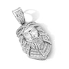 Thumbnail Image 2 of Sterling Silver CZ Jesus Head Necklace Charm