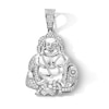 Thumbnail Image 1 of Sterling Silver CZ Happy Buddha Necklace Charm