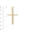 Thumbnail Image 5 of 10K Hollow Gold Textured Cross Necklace Charm