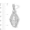 Thumbnail Image 3 of Sterling Silver CZ Mary Necklace Charm