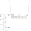 Thumbnail Image 4 of Sterling Silver Crystal Birthstone Initial Name Necklace - 16&quot;