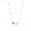 Thumbnail Image 2 of 14K Gold Plated Crystal Birthstone Initial Name Necklace - 16&quot;