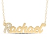 Thumbnail Image 4 of 14K Gold Plated Crystal Birthstone Initial Name Necklace - 16&quot;