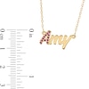 Thumbnail Image 5 of 14K Gold Plated Crystal Birthstone Initial Name Necklace - 16&quot;