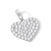 Thumbnail Image 1 of Sterling Silver CZ Cluster Heart Necklace Charm