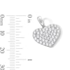 Thumbnail Image 2 of Sterling Silver CZ Cluster Heart Necklace Charm