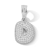 Thumbnail Image 1 of Sterling Silver CZ Bubble Initial Necklace Charm