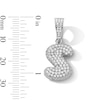 Thumbnail Image 3 of Sterling Silver CZ Bubble Initial Necklace Charm