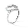 Thumbnail Image 2 of Sterling Silver CZ Open Heart Ring - Size 7