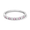 Thumbnail Image 1 of Sterling Silver Pink and White CZ Ring Band - Size 7