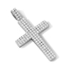 Thumbnail Image 2 of Sterling Silver CZ Three Row Cross Necklace Charm