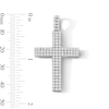 Thumbnail Image 3 of Sterling Silver CZ Three Row Cross Necklace Charm