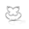 Thumbnail Image 1 of Sterling Silver CZ Open Butterfly Ring - Size 7