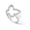 Thumbnail Image 2 of Sterling Silver CZ Open Butterfly Ring - Size 7