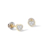 Thumbnail Image 1 of Child's 10K Gold 1/20 CT. T.W. Lab-Created Diamond Heart Studs.